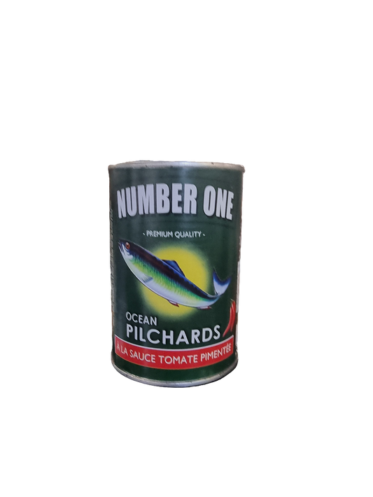 Number one 425gr ocean pilchards in tomato sauce hot